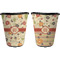Fall Flowers Trash Can Black - Front and Back - Apvl