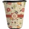 Fall Flowers Waste Basket - Single Sided (Black) (Personalized)