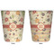Fall Flowers Trash Can White - Front and Back - Apvl