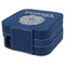 Fall Flowers Travel Jewelry Boxes - Leather - Navy Blue - View from Rear