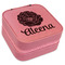 Fall Flowers Travel Jewelry Boxes - Leather - Pink - Angled View