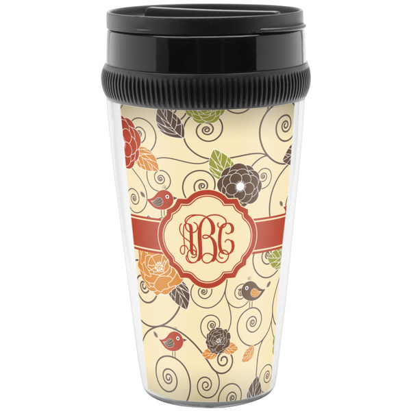 Custom Fall Flowers Acrylic Travel Mug without Handle (Personalized)