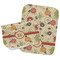 Fall Flowers Burp Cloths - Fleece - Set of 2 w/ Monogram