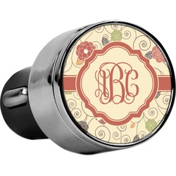 Fall Flowers USB Car Charger (Personalized)