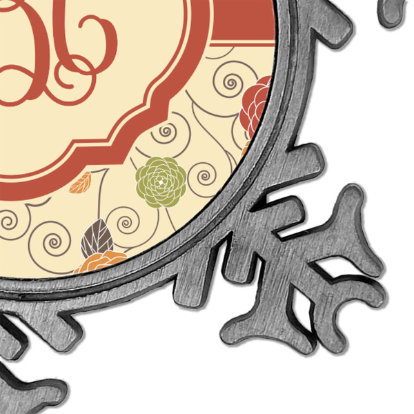 Fall Flowers Vintage Snowflake - Detail