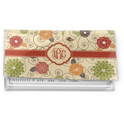 Fall Flowers Vinyl Checkbook Cover (Personalized)