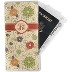 Fall Flowers Travel Document Holder
