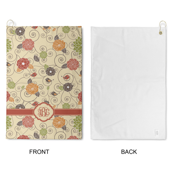 Fall Flowers Waffle Weave Golf Towel - Approval