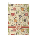 Fall Flowers Waffle Weave Golf Towel (Personalized)