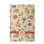 Fall Flowers Waffle Weave Golf Towel (Personalized)