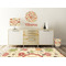 Fall Flowers Wall Graphic Decal Wooden Desk