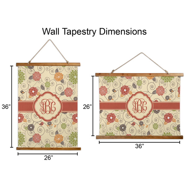 Fall Flowers Wall Hanging Tapestries - Parent/Sizing