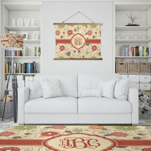 Fall Flowers Wall Hanging Tapestry - IN CONTEXT