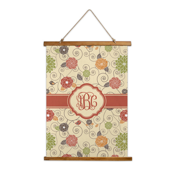 Custom Fall Flowers Wall Hanging Tapestry - Tall (Personalized)
