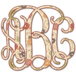 Fall Flowers Monogram Decal - Large (Personalized)