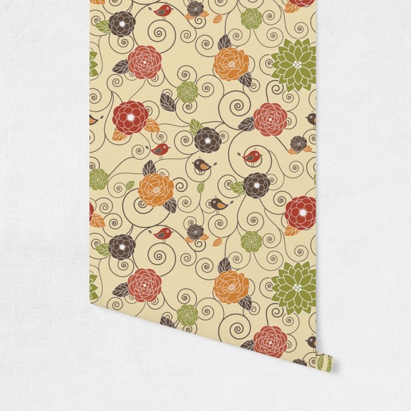 Fall Flowers Wallpaper on Wall