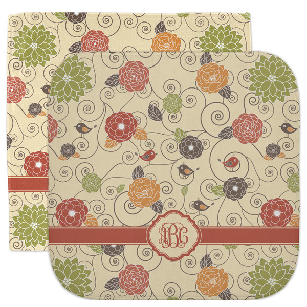 Custom Fall Flowers Facecloth / Wash Cloth (Personalized)