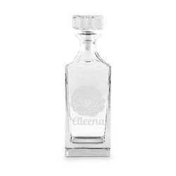Fall Flowers Whiskey Decanter - 30 oz Square (Personalized)