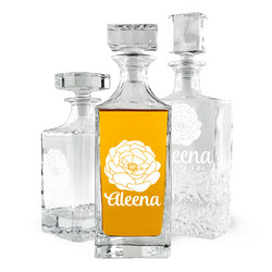 Fall Flowers Whiskey Decanter (Personalized)