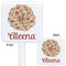 Fall Flowers White Plastic Stir Stick - Double Sided - Approval