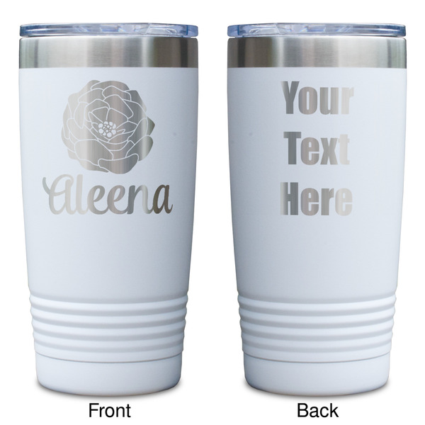 Fall Flowers White Polar Camel Tumbler - 20oz - Double Sided - Approval