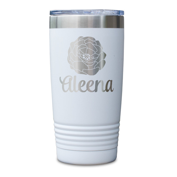 Fall Flowers White Polar Camel Tumbler - 20oz - Single Sided - Approval