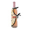 Fall Flowers Wine Bottle Apron - DETAIL WITH CLIP ON NECK