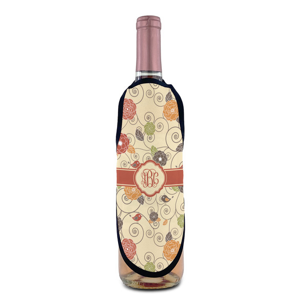 Fall Flowers Wine Bottle Apron - IN CONTEXT