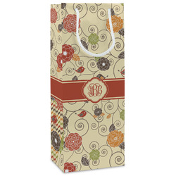 Fall Flowers Wine Gift Bags - Gloss (Personalized)