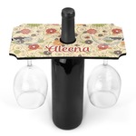Fall Flowers Wine Bottle & Glass Holder (Personalized)