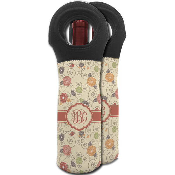 Fall Flowers Wine Tote Bag - MAIN