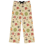 Fall Flowers Womens Pajama Pants - XS