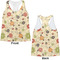 Fall Flowers Womens Racerback Tank Tops - Medium - Front and Back