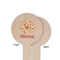 Fall Flowers Wooden 6" Food Pick - Round - Single Sided - Front & Back