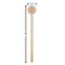 Fall Flowers Wooden 6" Stir Stick - Round - Dimensions