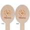 Fall Flowers Wooden Food Pick - Oval - Double Sided - Front & Back