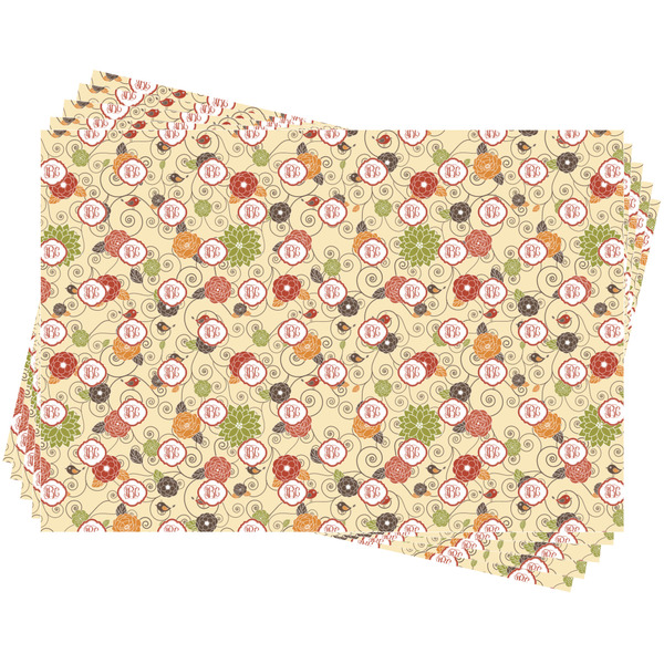 Fall Flowers Wrapping Paper - 5 Sheets Approval