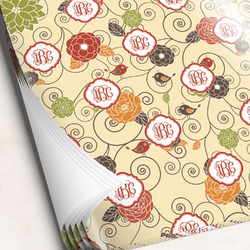 Fall Flowers Wrapping Paper Sheets (Personalized)