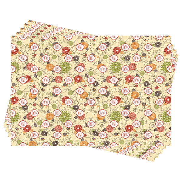Fall Flowers Wrapping Paper - Front & Back - Sheets Approval