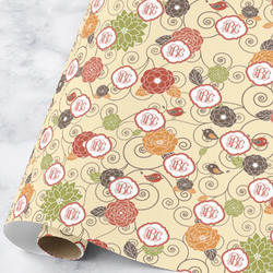 Fall Flowers Wrapping Paper Roll - Large (Personalized)