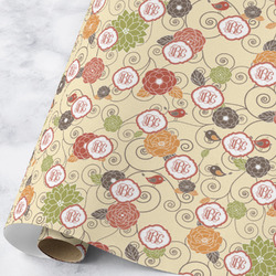 Fall Flowers Wrapping Paper Roll - Large - Matte (Personalized)