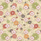 Fall Flowers Wrapping Paper Square