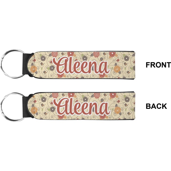 Fall Flowers Wristlet (Front + Back)