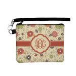 Fall Flowers Wristlet ID Case w/ Monogram