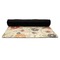 Fall Flowers Yoga Mat Rolled up Black Rubber Backing