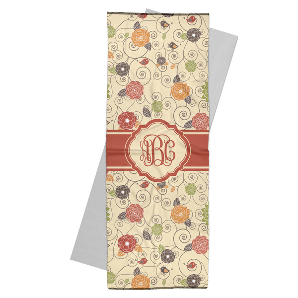 Custom Fall Flowers Yoga Mat Towel (Personalized)