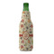 Fall Flowers Zipper Bottle Cooler - FRONT (bottle)