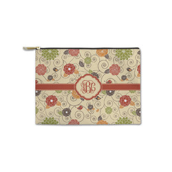 Fall Flowers Zipper Pouch - Small - 8.5"x6" (Personalized)