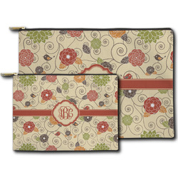 Fall Flowers Zipper Pouch (Personalized)
