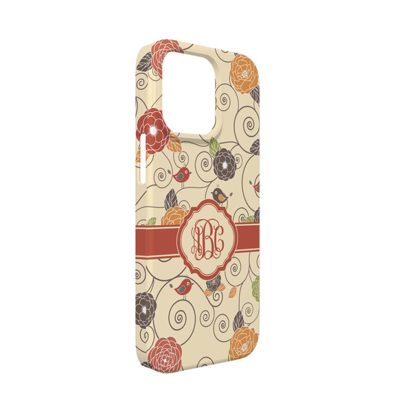 Custom Fall Flowers iPhone Case - Plastic - iPhone 13 Mini (Personalized)